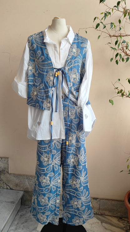Camicia cuori ricami
