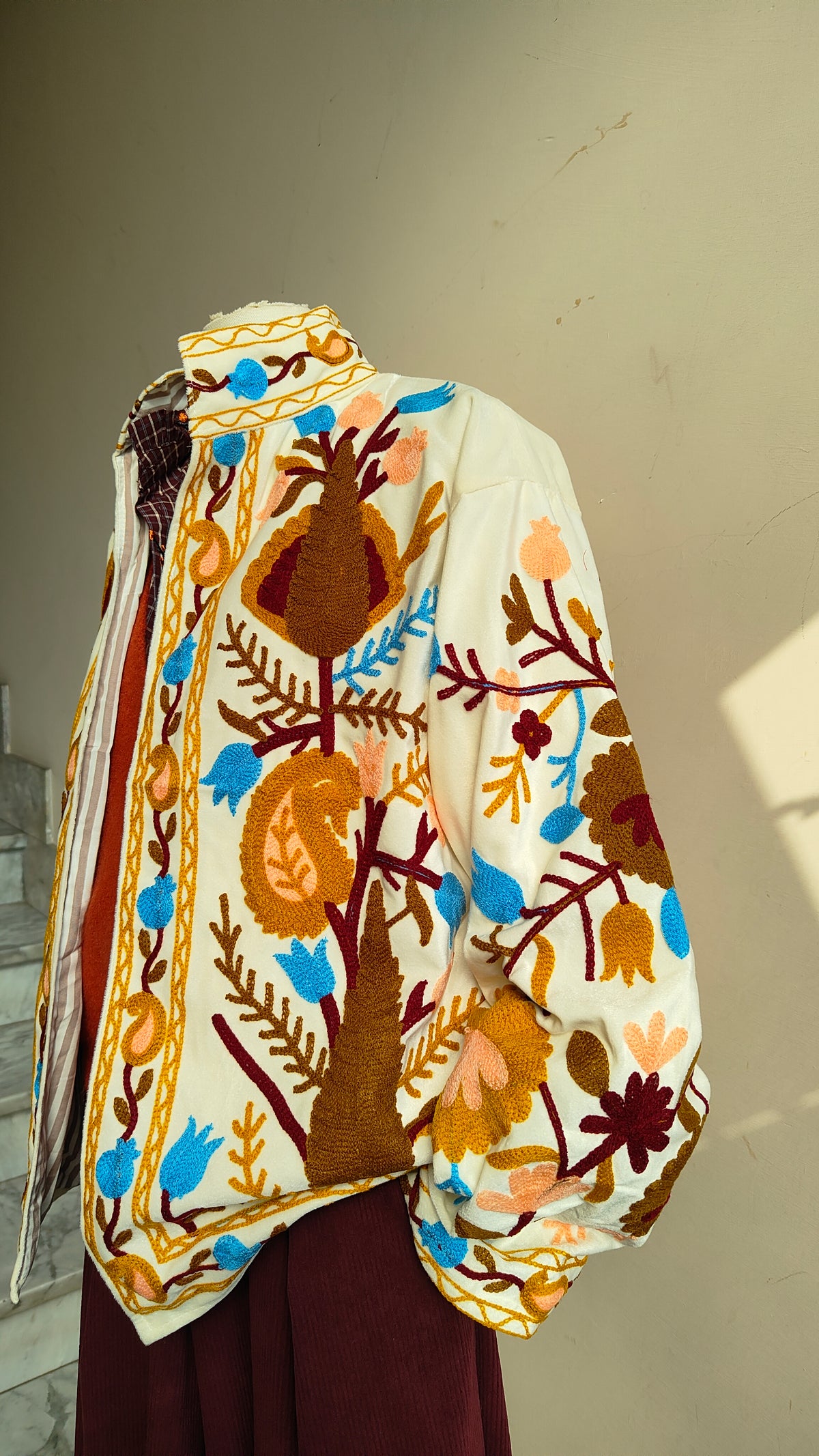 Giacca Boho con Tasche Laterali