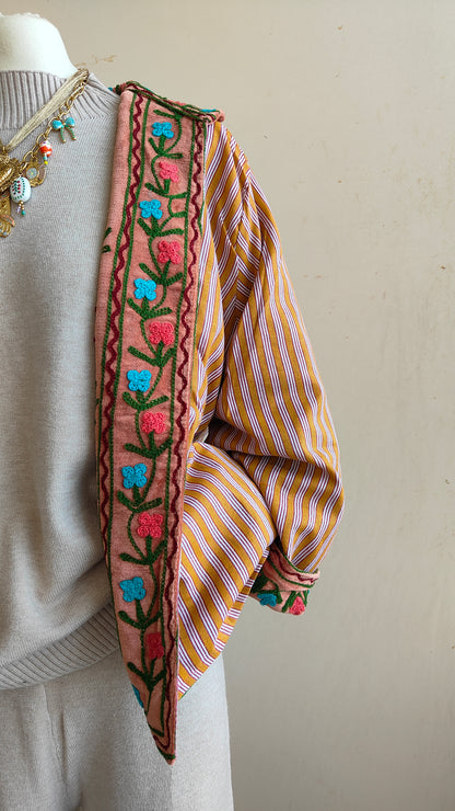 Giacca Boho con Tasche Laterali
