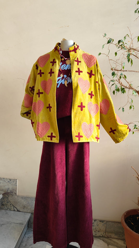 Giacca Boho con Tasche Laterali