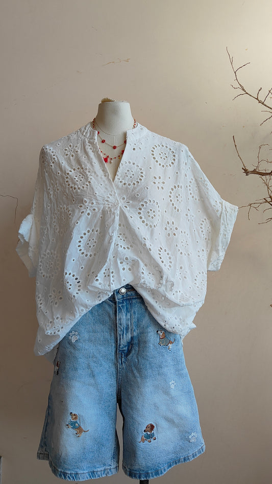 Camicia Broderie Fleur