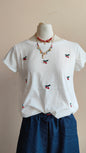 T-shirt Ciliegie Ricamate