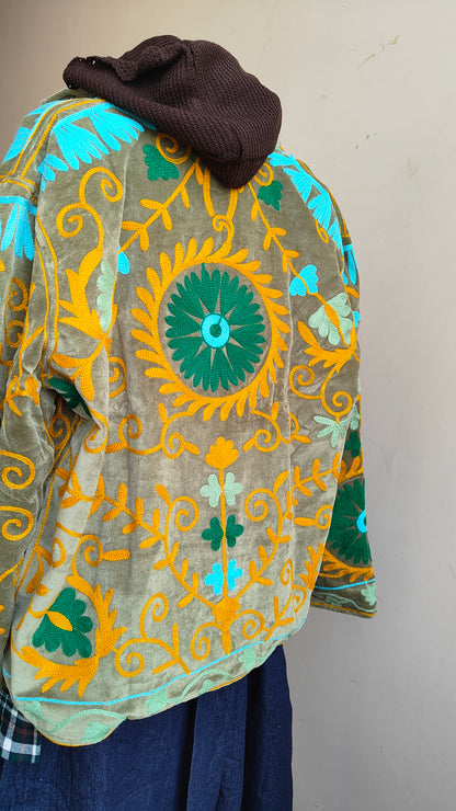 Giacca Boho con Tasche Laterali