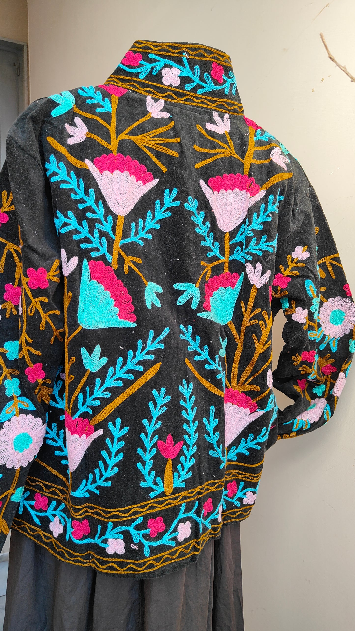 Giacca Boho con Tasche Laterali