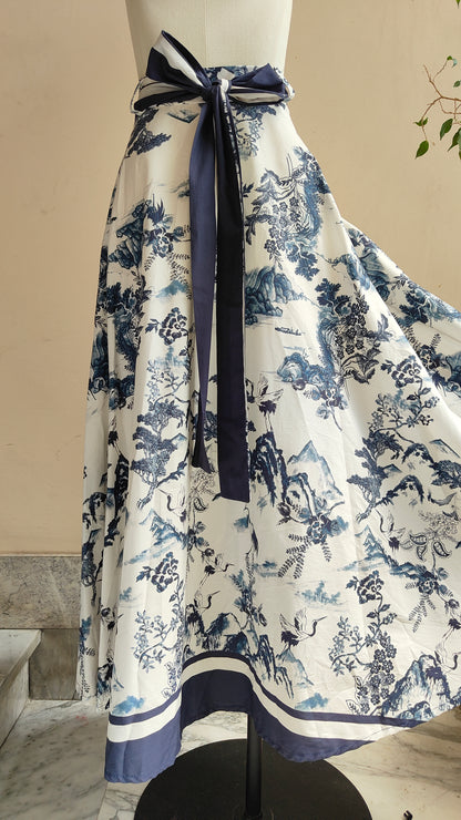Gonna Toile de Jouy con fiocco