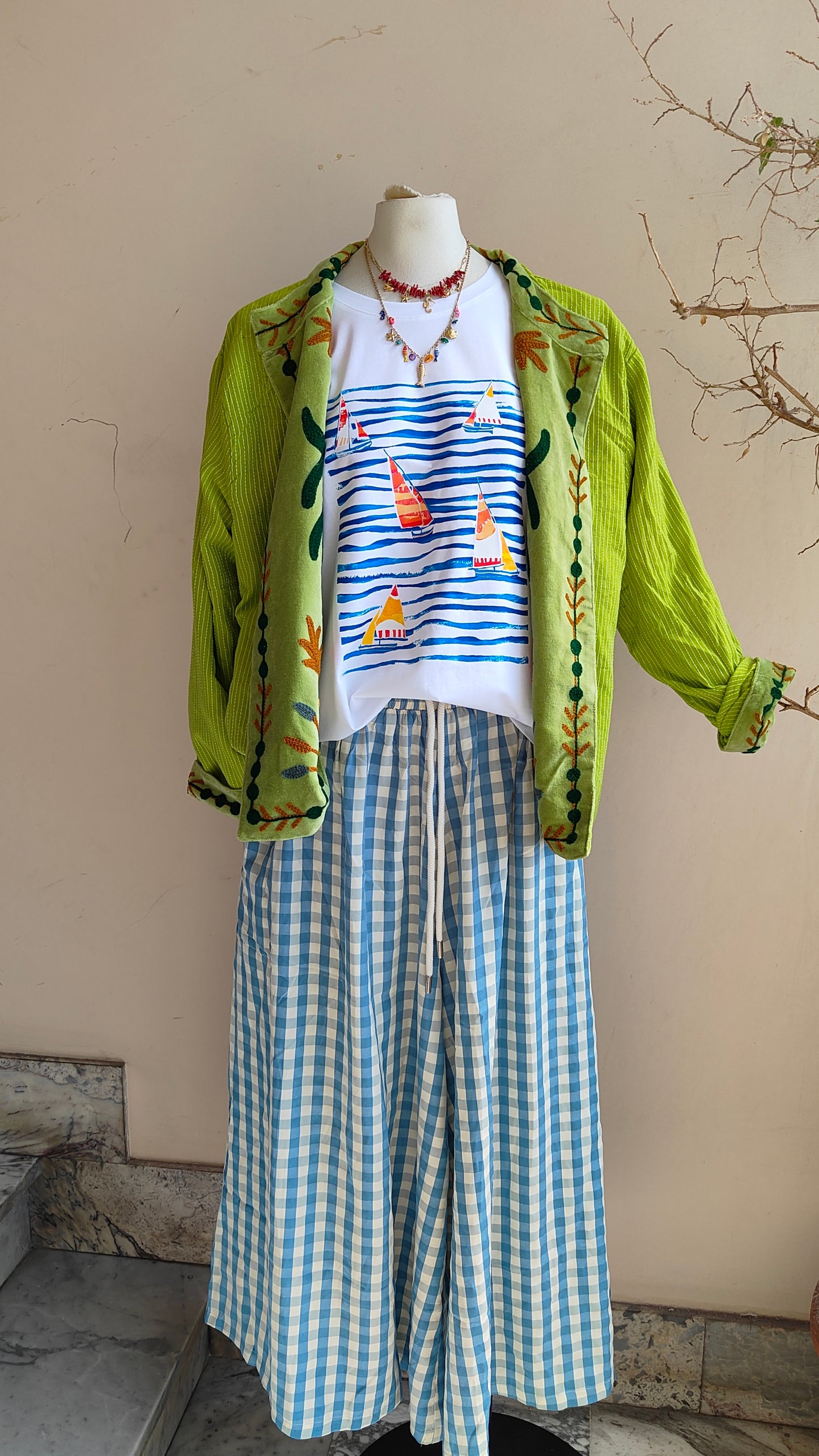 Giacca Boho con Tasche Laterali