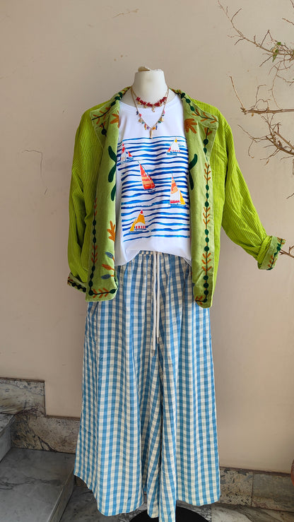Giacca Boho con Tasche Laterali