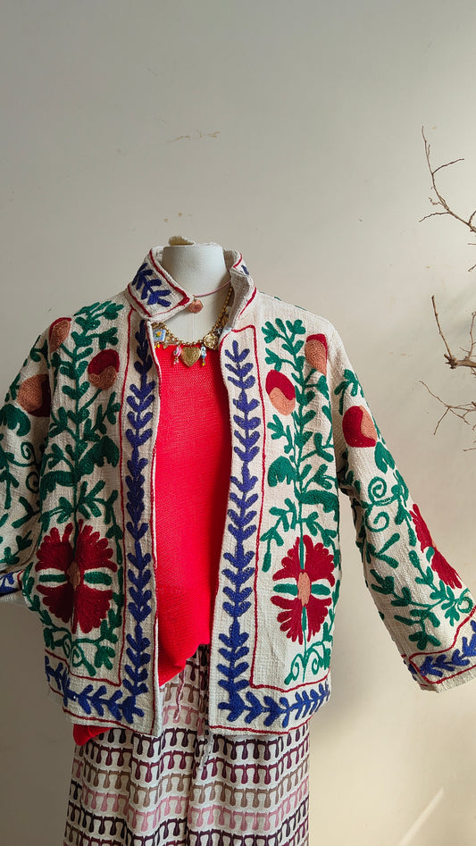 Giacca Boho tasche Canapa