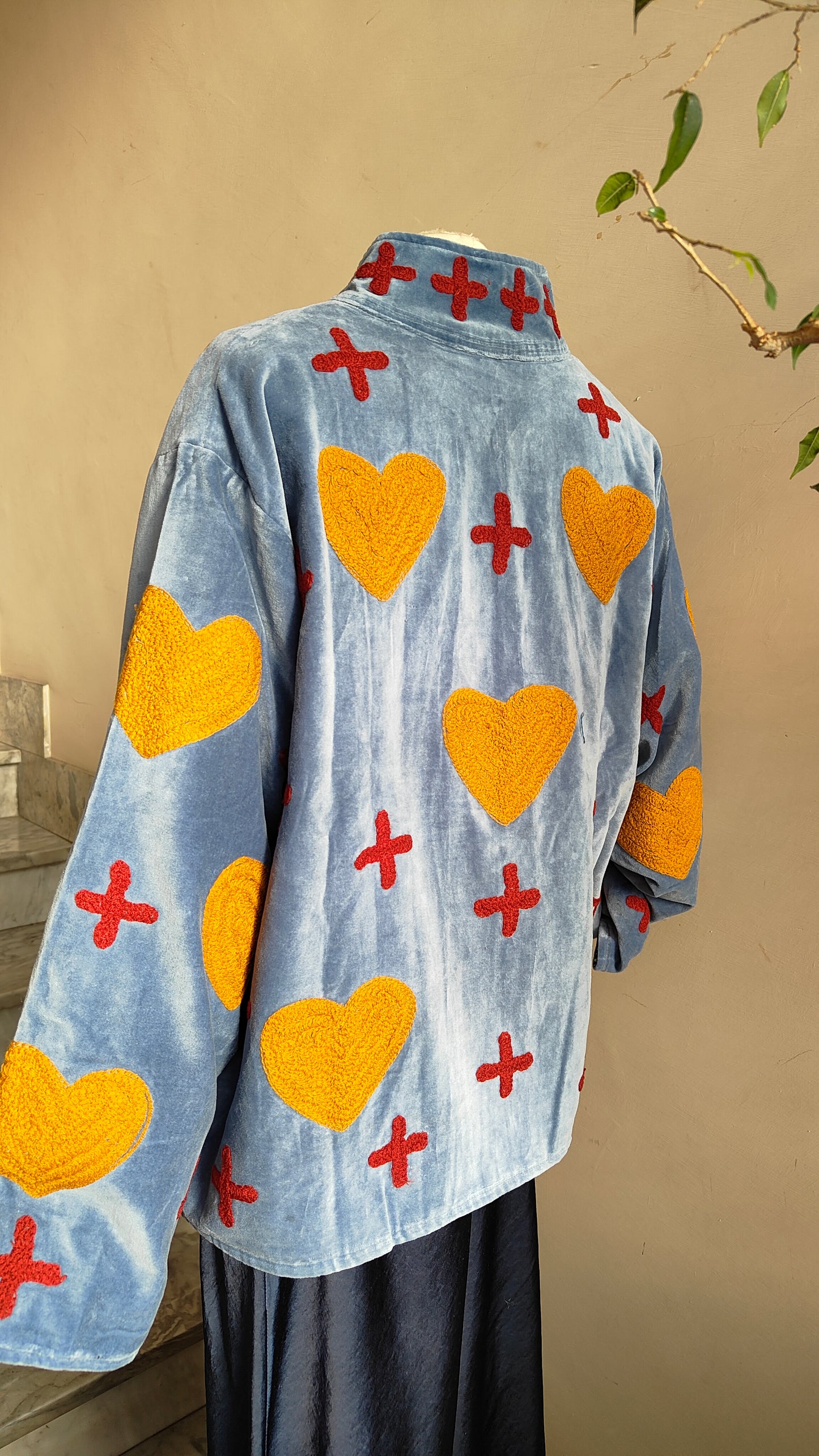 Giacca Boho con Tasche Laterali