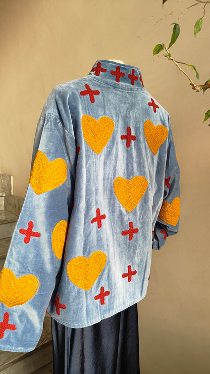 Giacca Boho con Tasche Laterali