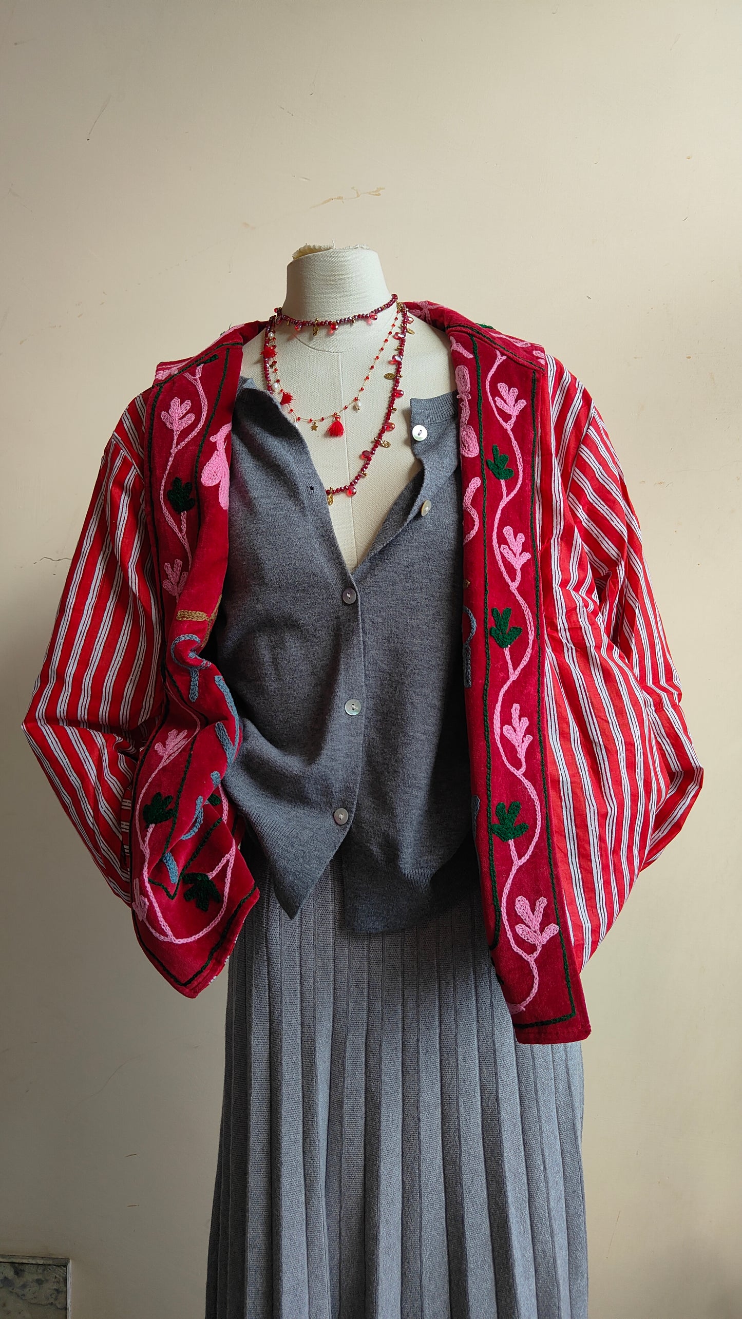 Giacca Boho con Tasche Laterali
