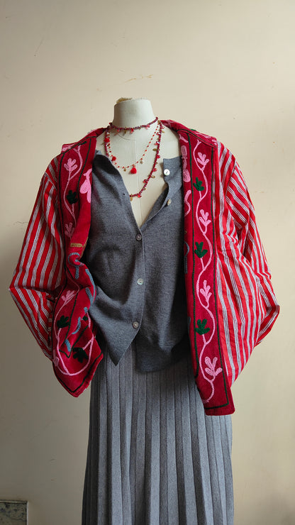 Giacca Boho con Tasche Laterali