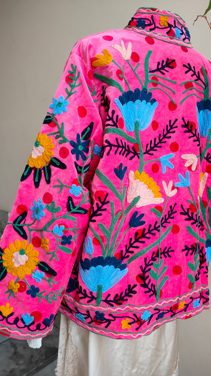 Giacca Boho con Tasche Laterali