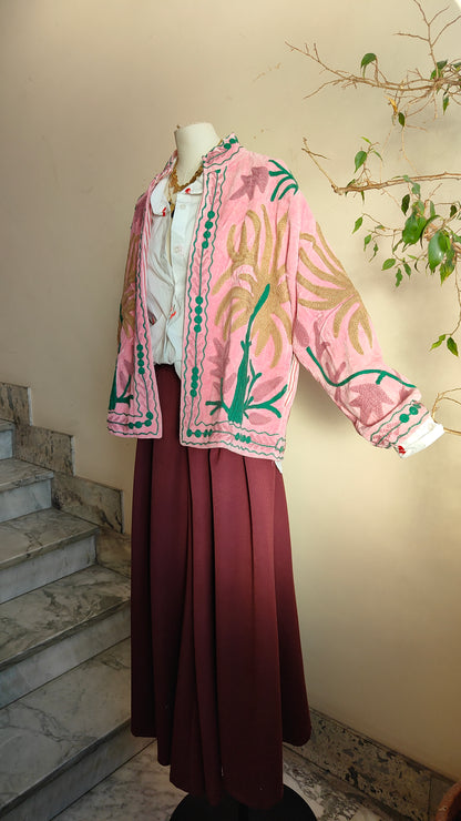 Giacca Boho con Tasche Laterali