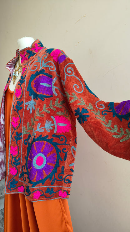 Giacca Boho con Tasche Laterali