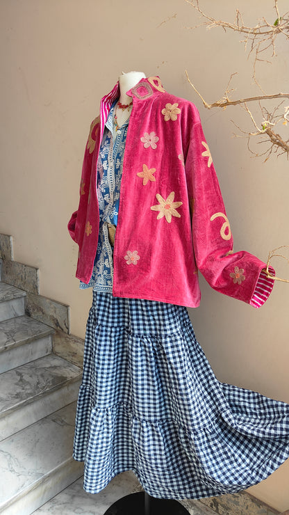 Giacca Boho con Tasche Laterali