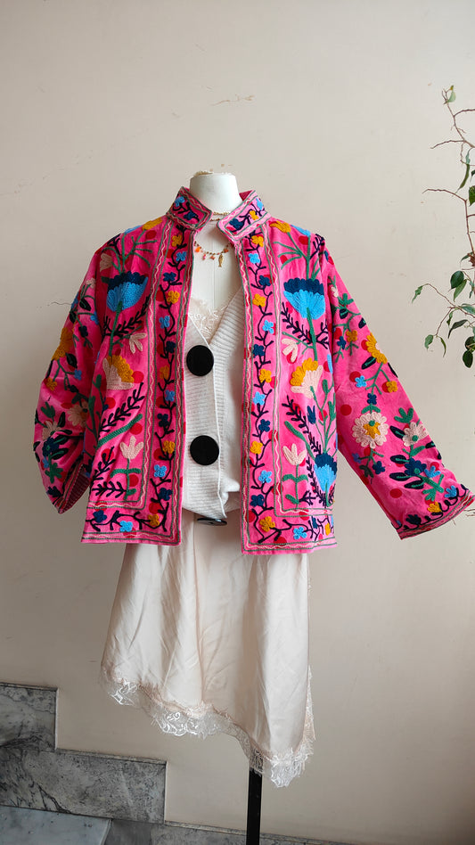 Giacca Boho con Tasche Laterali