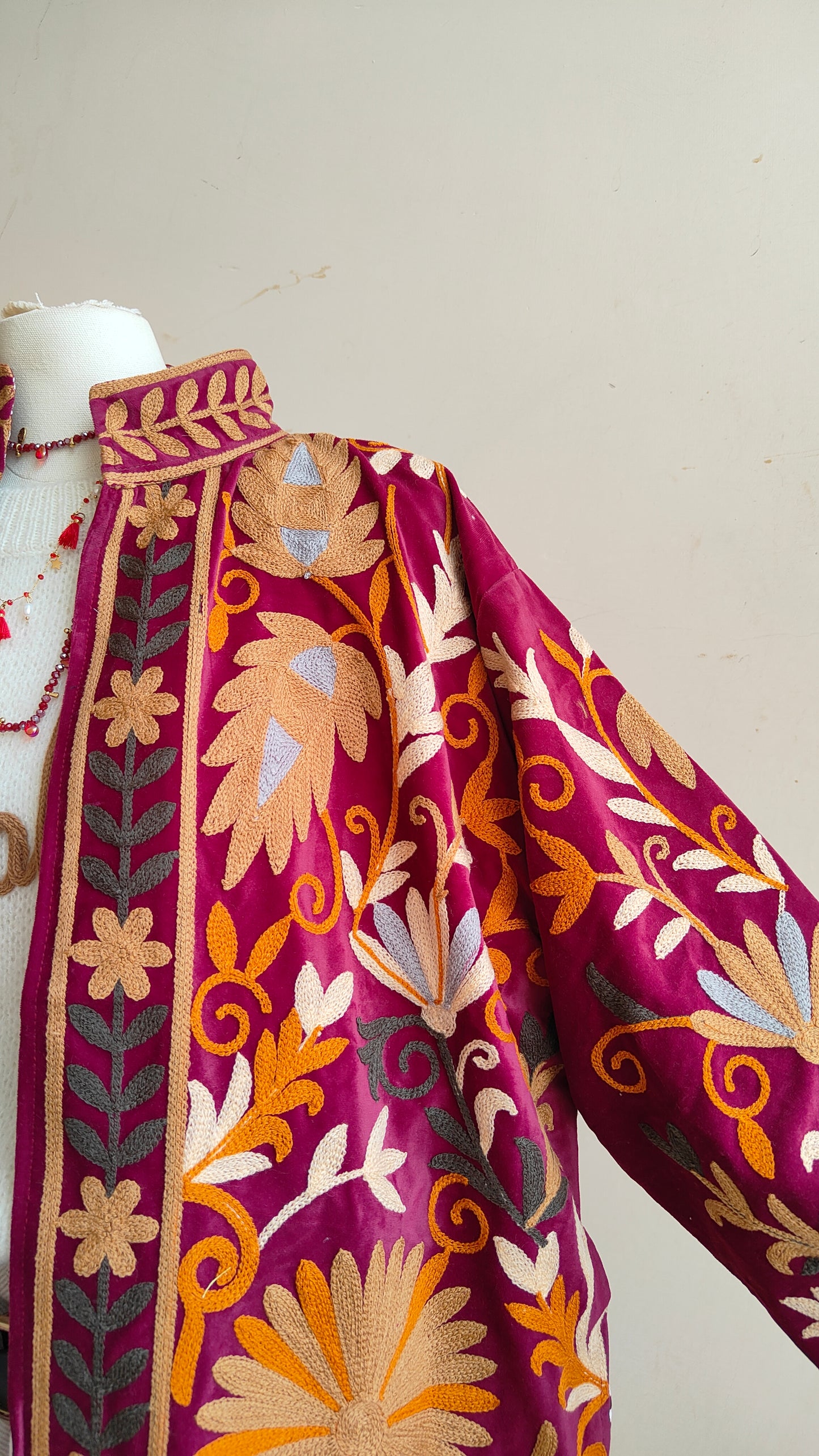 Giacca Boho con Tasche Laterali