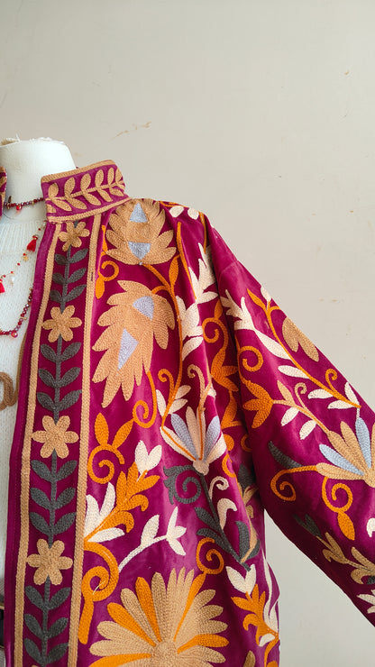 Giacca Boho con Tasche Laterali