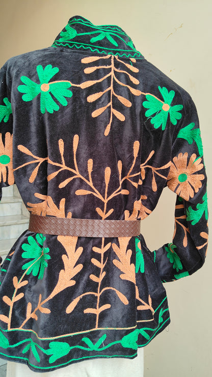 Giacca Boho con Tasche Laterali