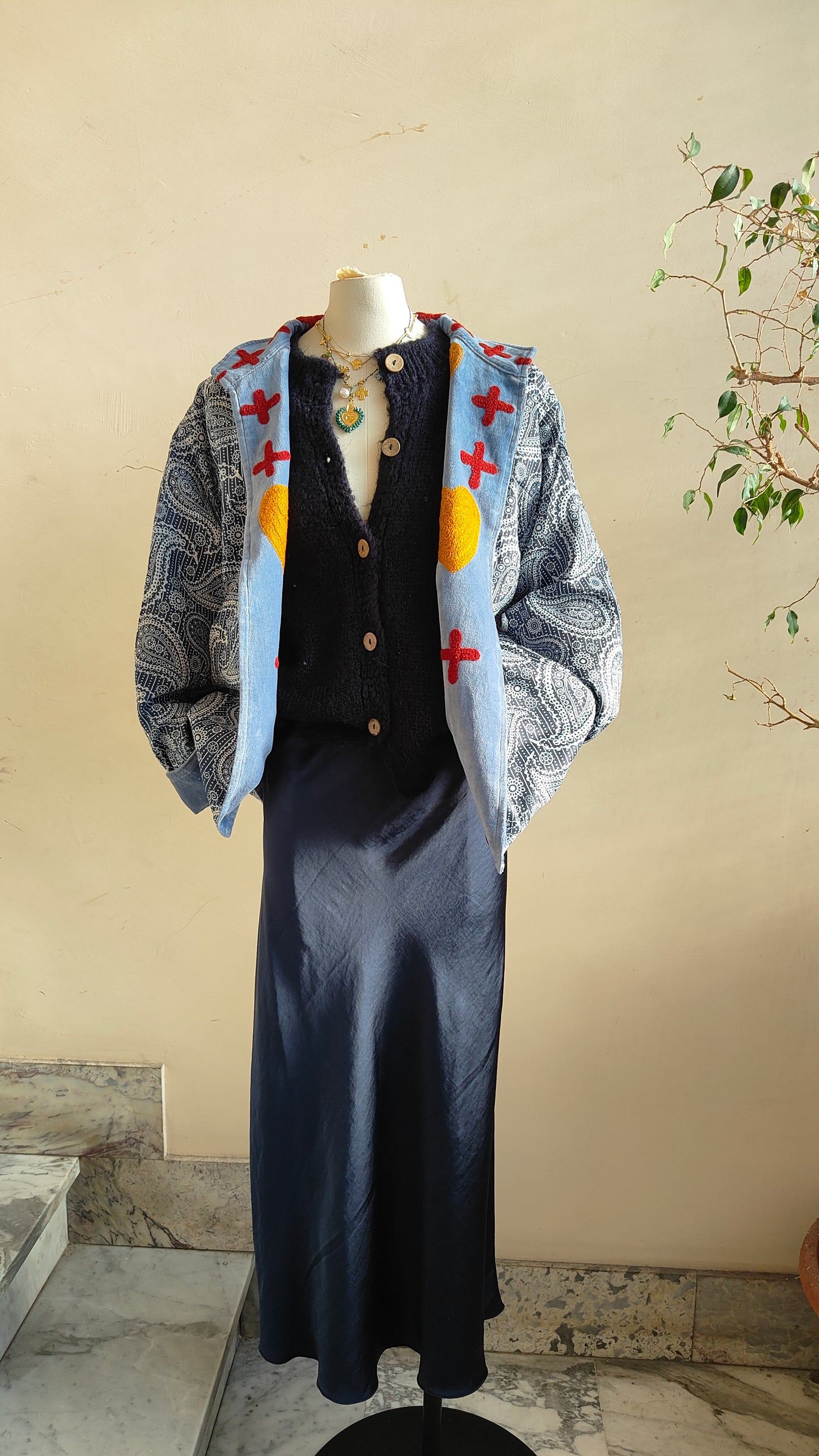 Giacca Boho con Tasche Laterali