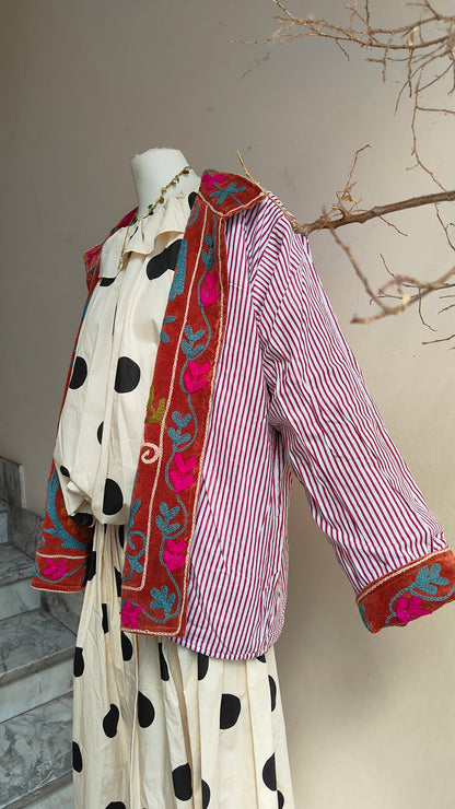 Giacca Boho con Tasche Laterali