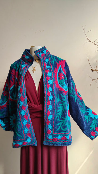Giacca Boho con Tasche Laterali