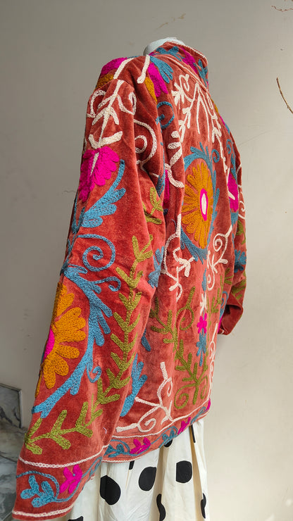 Giacca Boho con Tasche Laterali