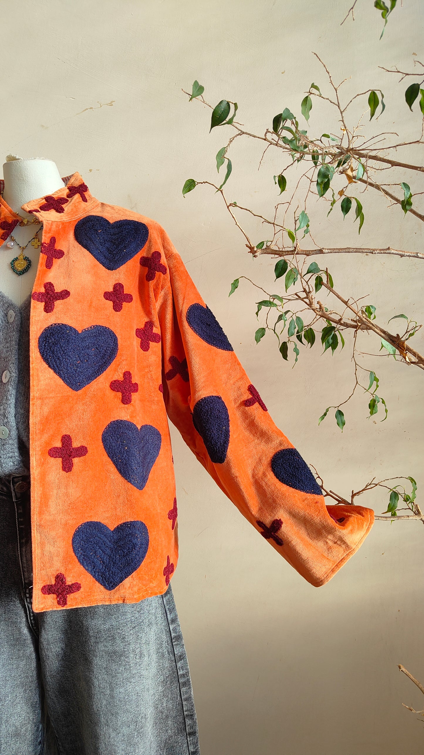 Giacca Boho con Tasche Laterali