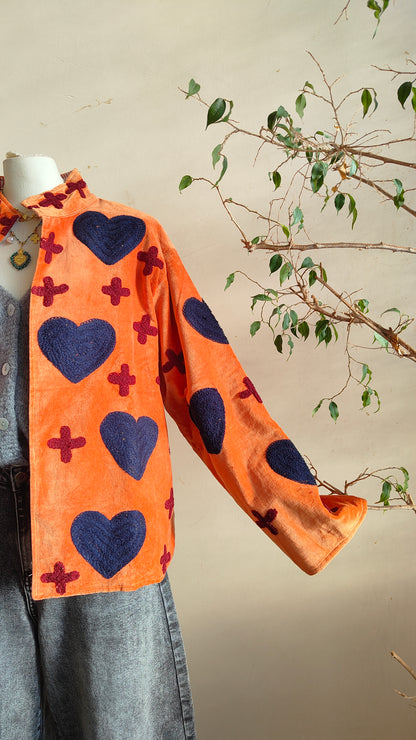 Giacca Boho con Tasche Laterali