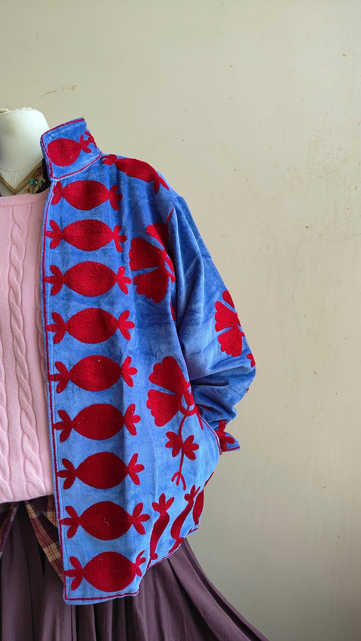 Giacca Boho con Tasche Laterali