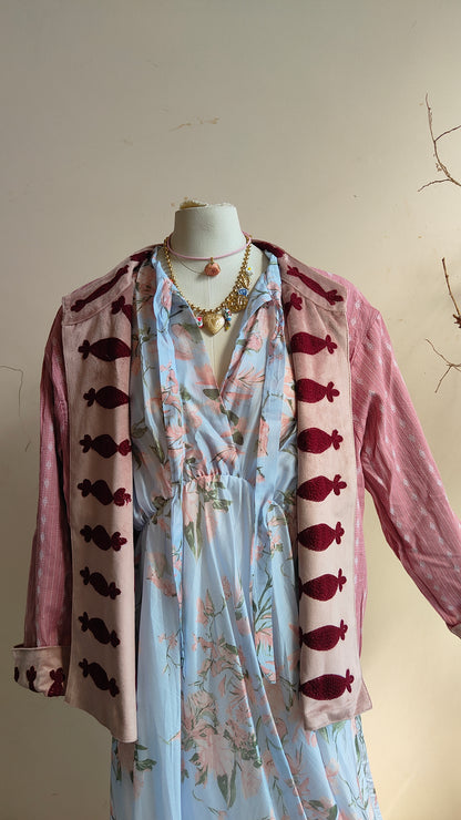 Giacca Boho con Tasche Laterali