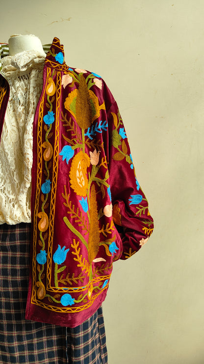 Giacca Boho con Tasche Laterali