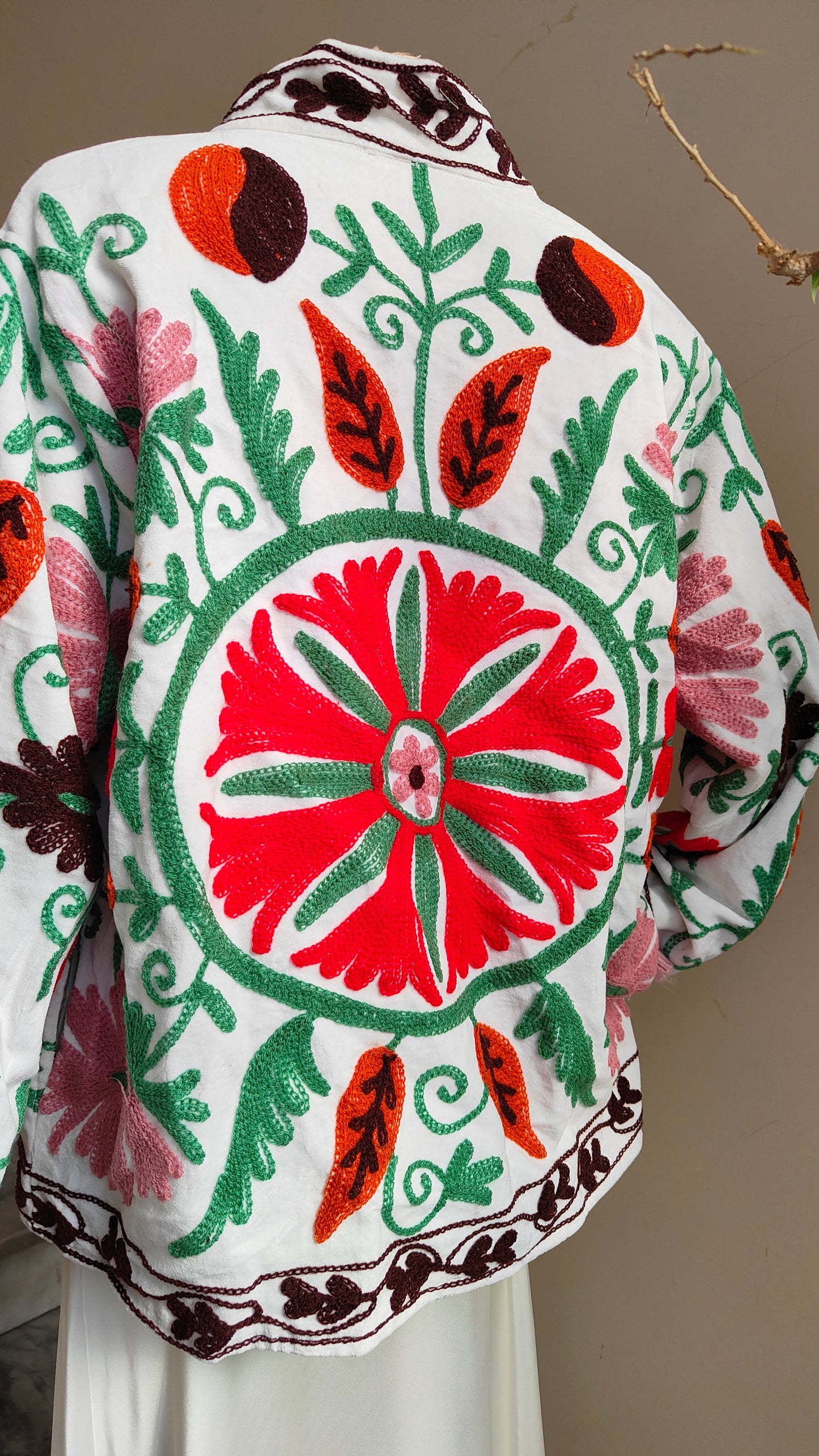 Giacca Boho con Tasche Laterali