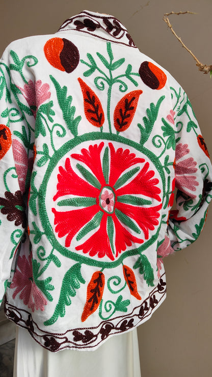 Giacca Boho con Tasche Laterali