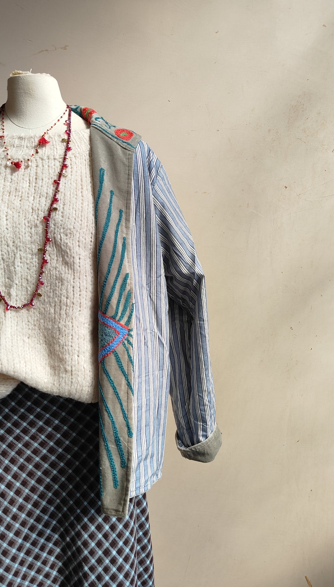 Giacca Boho con Tasche Laterali