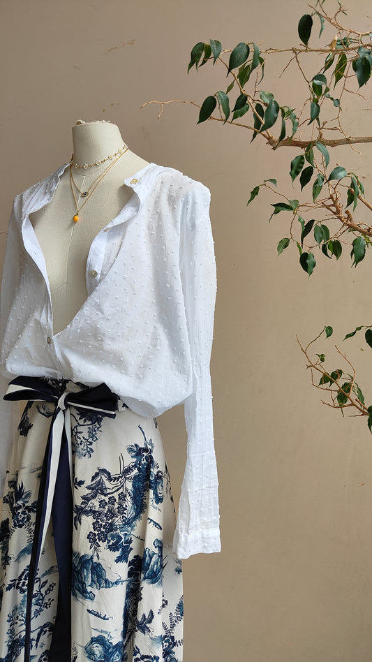 Gonna Toile de Jouy con fiocco