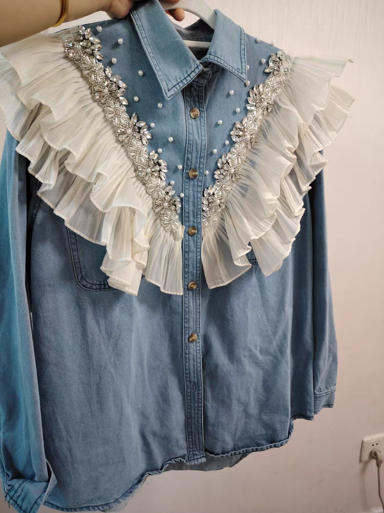 Camicia jeans volant Elevenmilano11