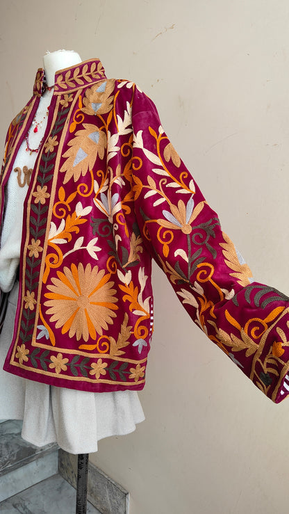 Giacca Boho con Tasche Laterali