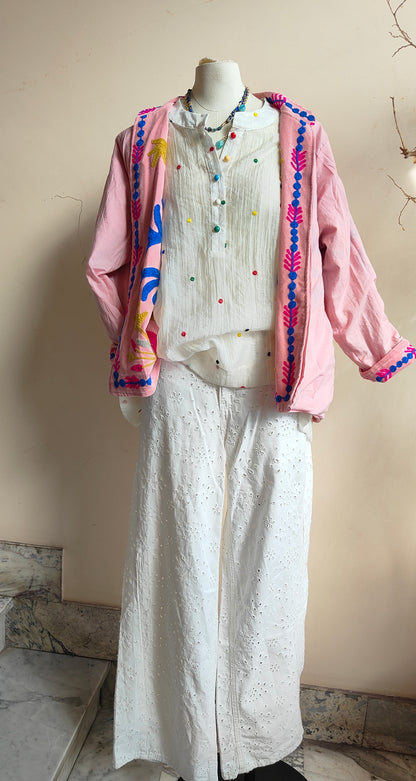 Giacca Boho con Tasche Laterali
