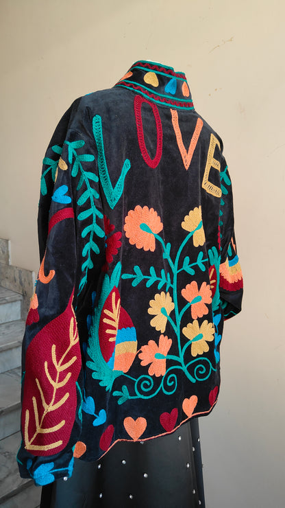 Giacca Boho con Tasche Laterali