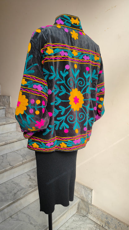 Giacca Boho con Tasche Laterali