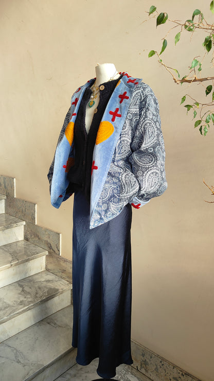 Giacca Boho con Tasche Laterali