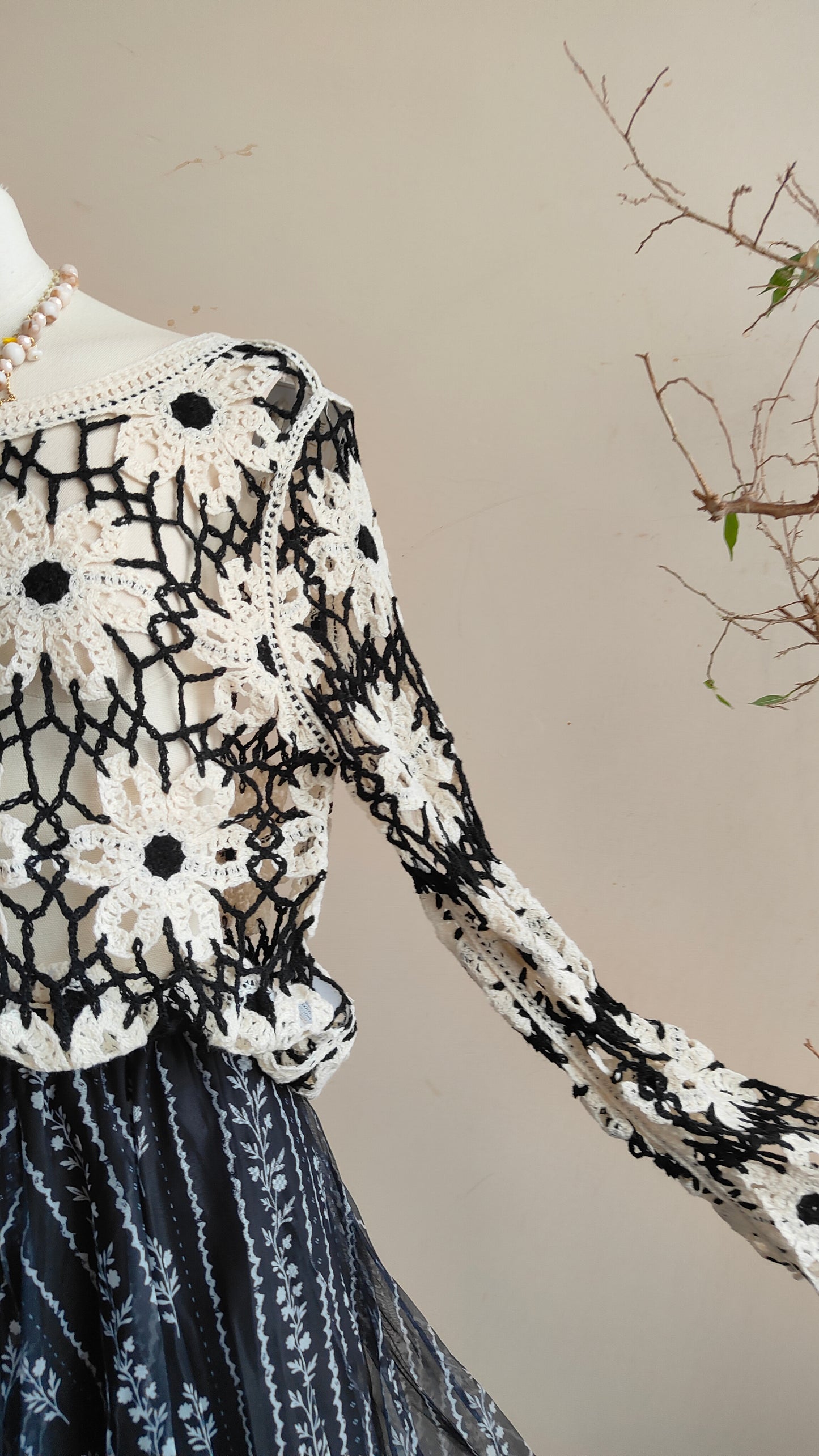 Maglia Intreccio Fiorito