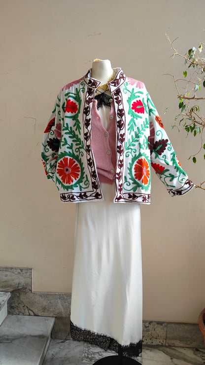 Giacca Boho con Tasche Laterali