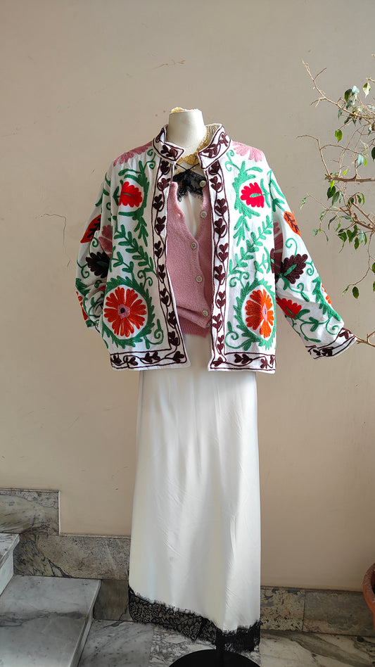 Giacca Boho con Tasche Laterali