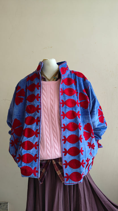 Giacca Boho con Tasche Laterali