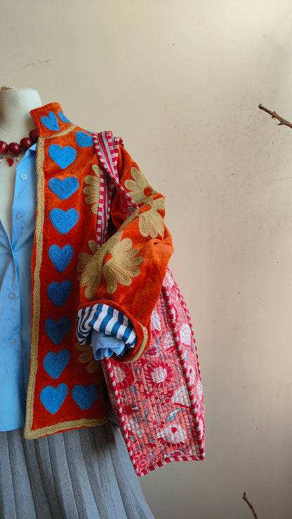 Giacca Boho con Tasche Laterali