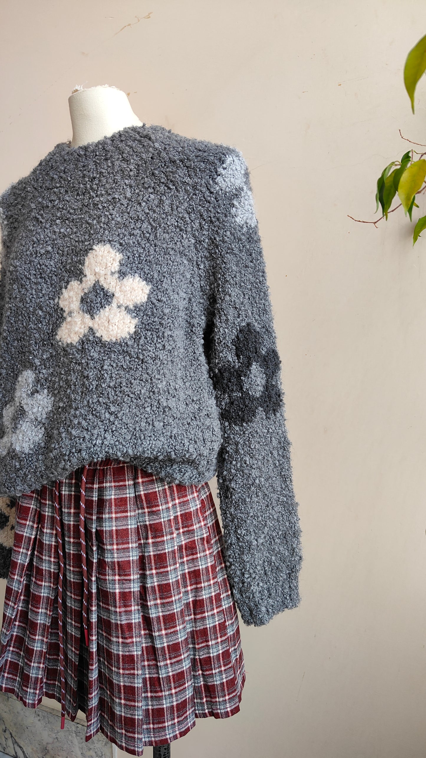 Pullover Teddy fiori