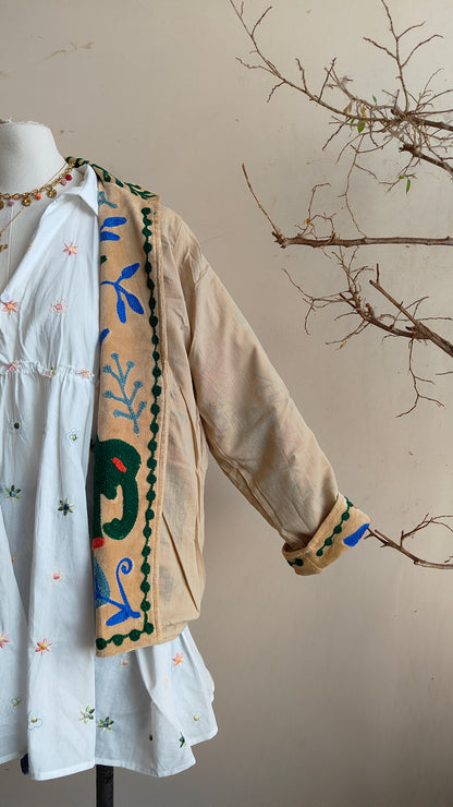 Giacca Boho con Tasche Laterali
